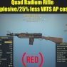 Quad Radium Rifle (Explosive/25% less VATS AP cost) - image